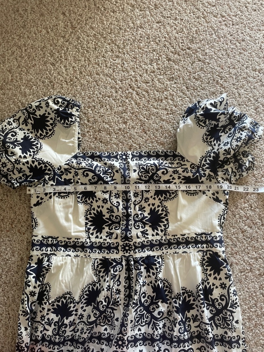 Boden Ink Blue and White Midi Dress - Picture 7 of 8